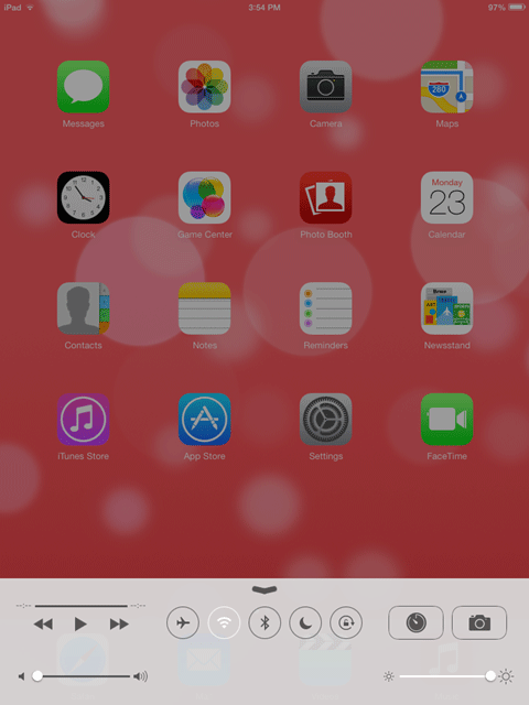 iOS 7 Home Screen
